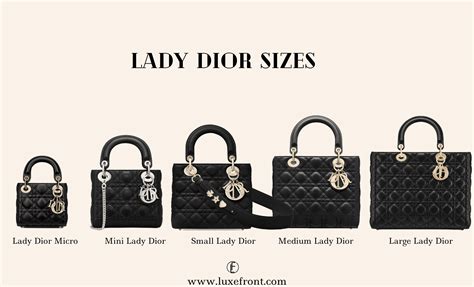 lady dior large size|lady dior small vs medium.